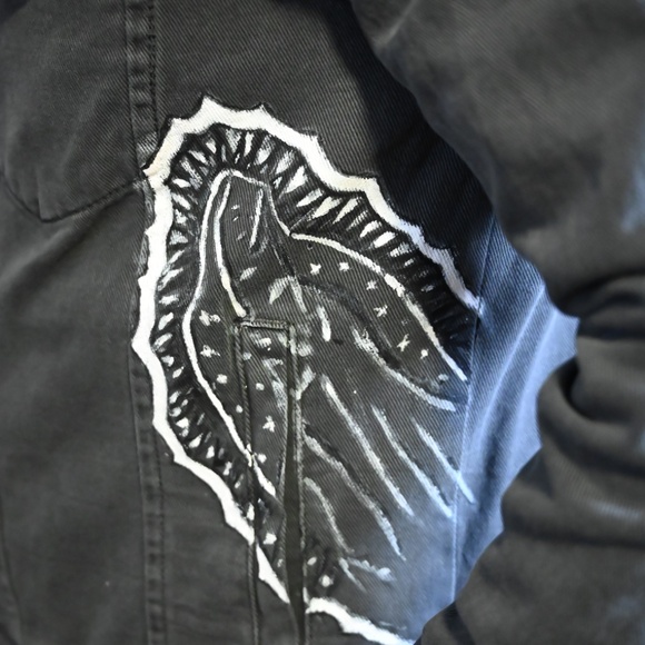 Hand-Painted Denim Jacket – Mexico Tribute - Picture 4 of 5